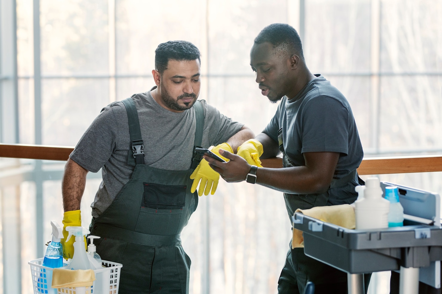 Professional cleaning team